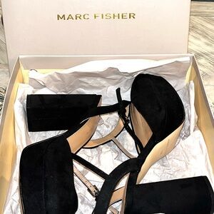 Marc Fisher Elegant Black Block Heels
